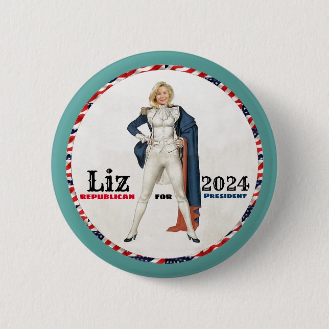 Liz Cheney 2024 6 Cm Round Badge (Front)