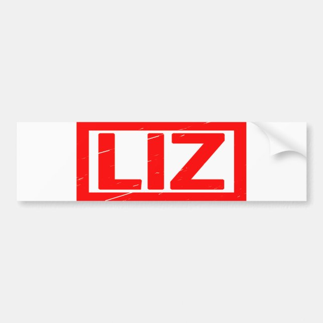 Liz Stamp Bumper Sticker (Front)