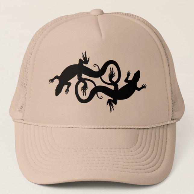 Lizard Art Baseball Cap Reptile Caps & Hats (Front)
