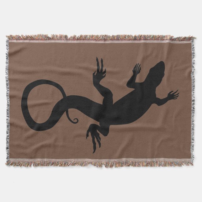 Lizard Art Blankets Reptile Lizard Throw Blanket (Front)