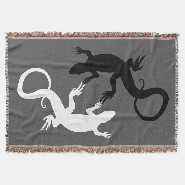 Lizard Art Blankets Reptile Lizard Throw Blanket (Front)