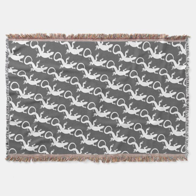 Lizard Art Blankets Reptile Lizard Throw Blanket (Front)