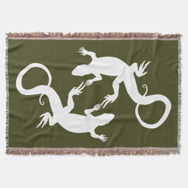 Lizard Art Blankets Reptile Lizard Throw Blanket (Front)