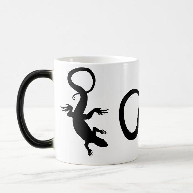 Lizard Art Coffee Cup Cool Reptile Lizard Mugs (Left)