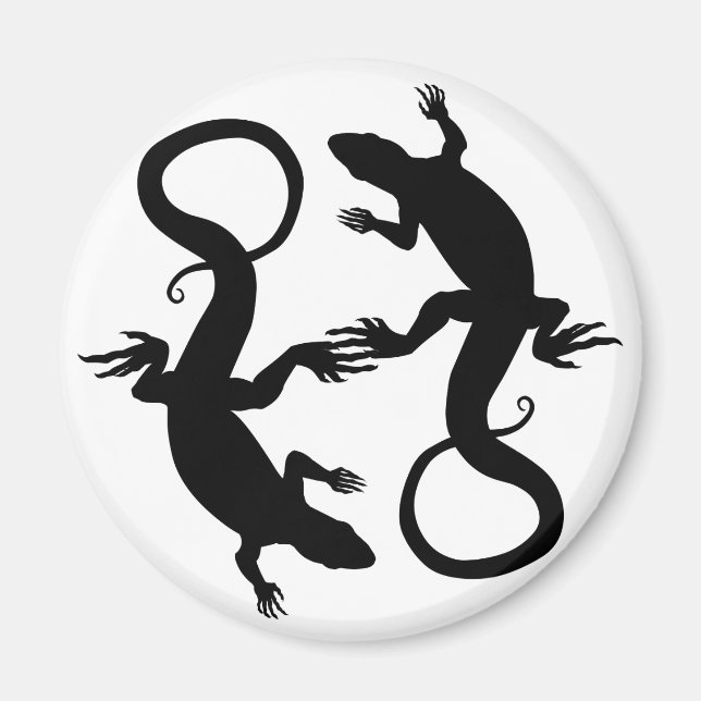 Lizard Art Fridge Magnet Reptile Gifts & Magnets (Front)