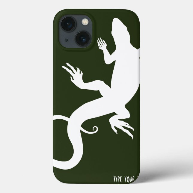 Lizard Art iPad Case Personalised Reptile Case (Back)