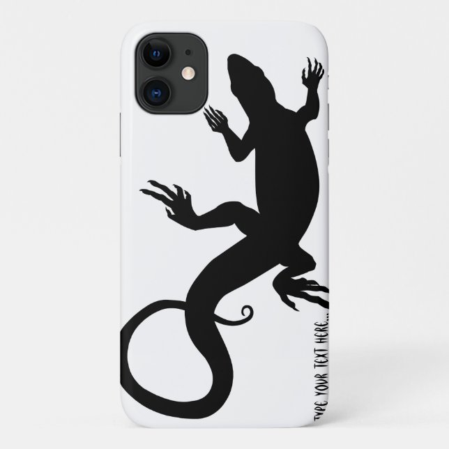 Lizard Art iPhone Case Personalised Reptile Case   (Back)