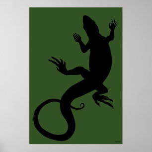 Lizard Art Poster Reptile Art Prints Poster Large