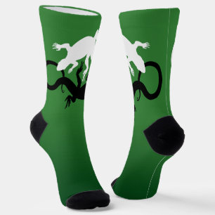 Lizard Art Socks Yin Yang Reptile Socks Custom