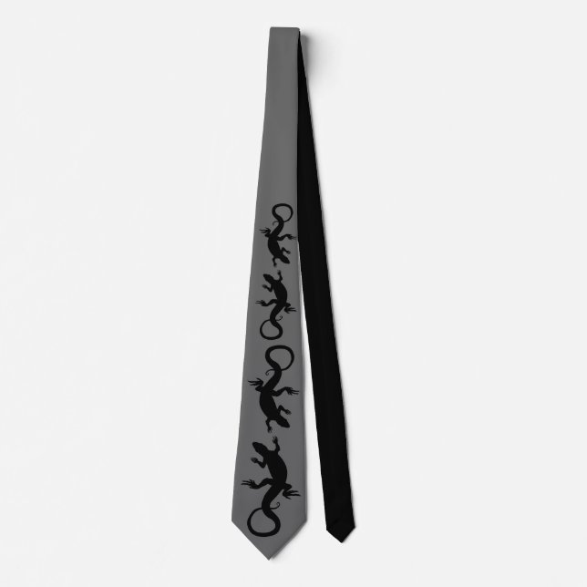 Lizard Art Tie Cool Reptile Gifts & Lizard Apparel (Front)