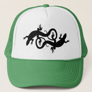 Lizard Art Trucker Cap Reptile Caps & Hats