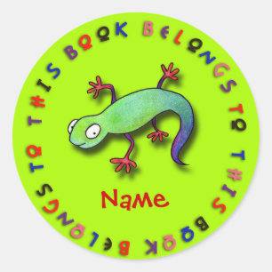 Lizard Back To School Stickers! Classic Round Sticker