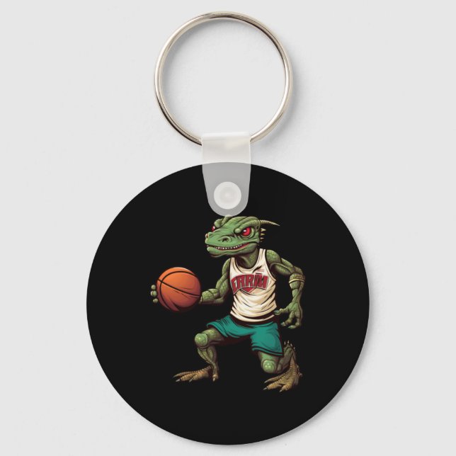 Lizard Basketball  Key Ring (Front)