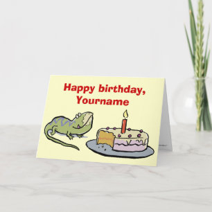 lizard birthday card