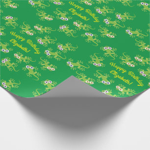 Lizard Birthday Party Wrapping Paper