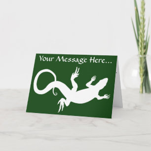Lizard Card Reptile Art Blank Greeting Card Custom