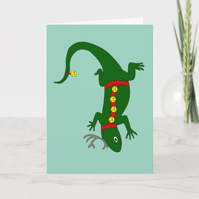 Lizard Christmas Card (Front)