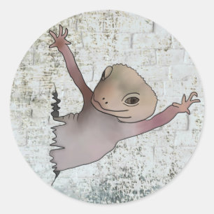 lizard classic round sticker