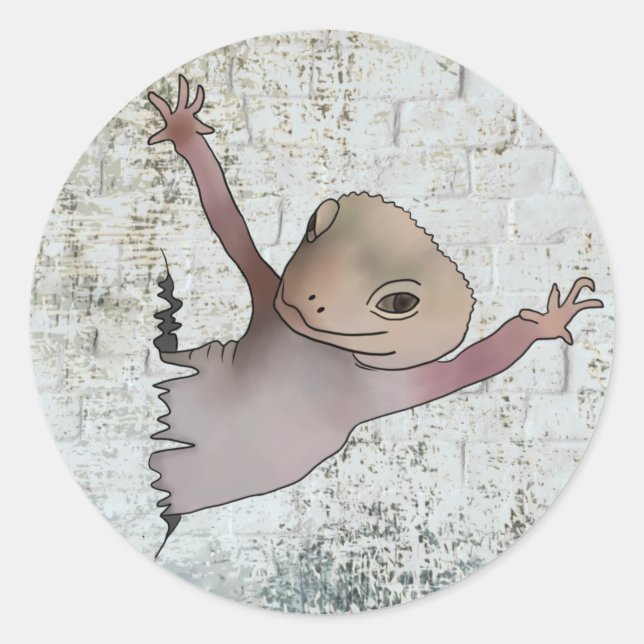 lizard classic round sticker (Front)