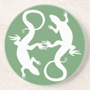 Lizard Coasters Reptile Art Decor Lizard Gifts