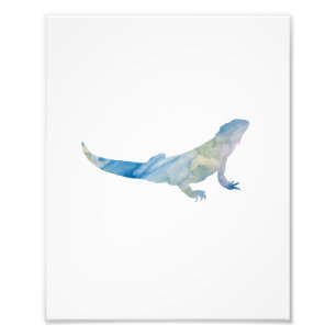 Lizard Colourful Watercolor Photo Print
