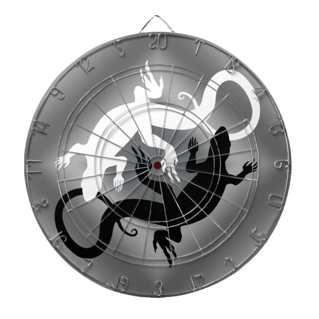 Lizard Dartboard Cool Tribal Raven Art Dartboard (Front)