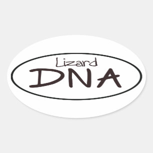 Lizard DNA Euro Oval Sticker Decal