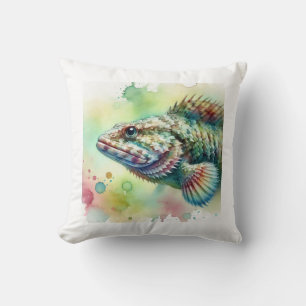Lizard Fish 020924AREF150 - Watercolor Cushion