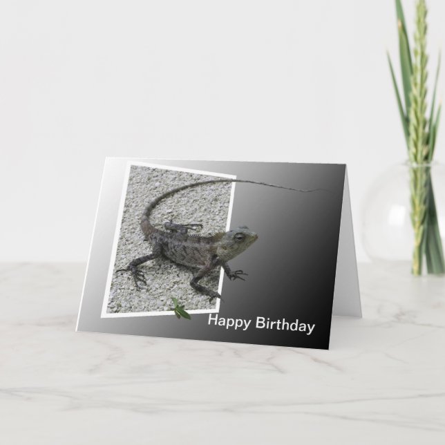 Lizard Flicks Birthday Card (Front)