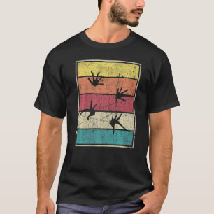 Lizard Footprints Retro Vintage With Classic Strip T-Shirt