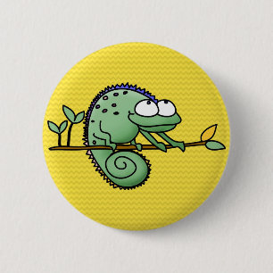 Lizard Funny Cartoon Illustration 6 Cm Round Badge
