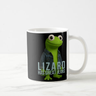 Lizard Has Great Jeans Funny Retro Denim Meme Humo Coffee Mug