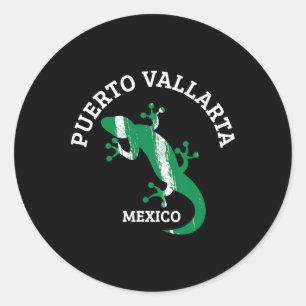 Lizard Iguana Puerto Vallarta Beach Vacation For M Classic Round Sticker
