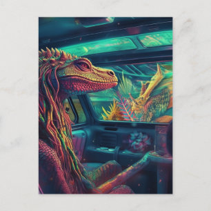 Lizard in a Van Postcard