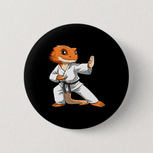 Lizard Karate Bearded Dragon Owners Bearded Dragon 6 Cm Round Badge