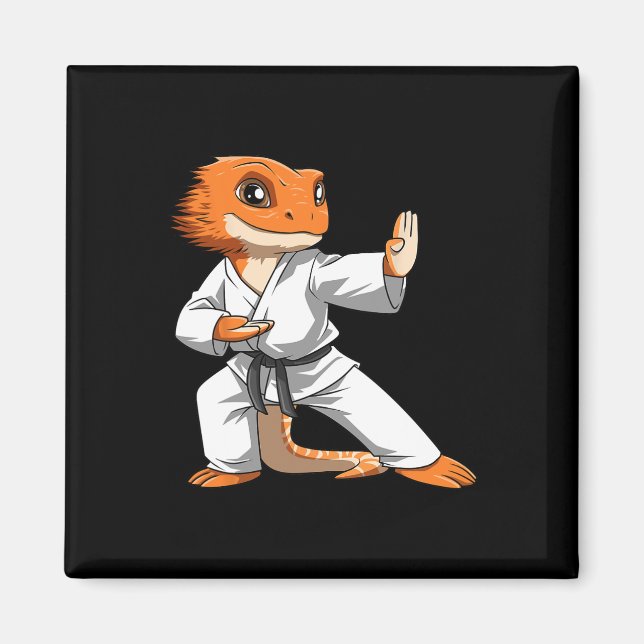 Lizard Karate Bearded Dragon Owners Bearded Dragon Magnet (Front)