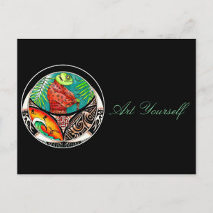 Lizard Kung Fu Drawing Postcard