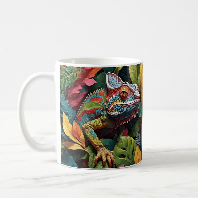 Lizard Leaves & Colour  Coffee Mug (Left)