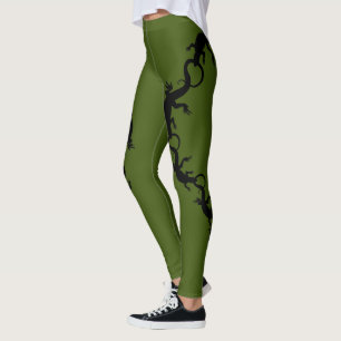 Lizard Leggings Reptile Wildlife Art Leggings