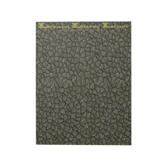Lizard Litter Liner Green Scale Notepad (Rotated)