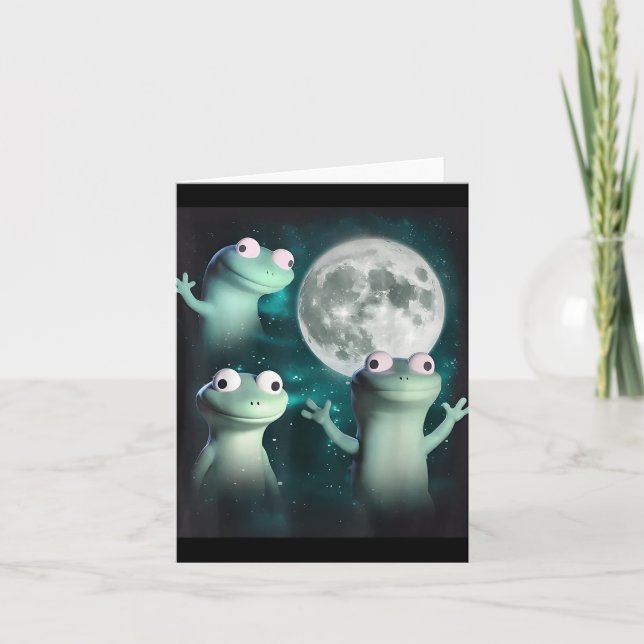Lizard Lizard Lizard Funny Lizard Moon Trending Me Card (Front)