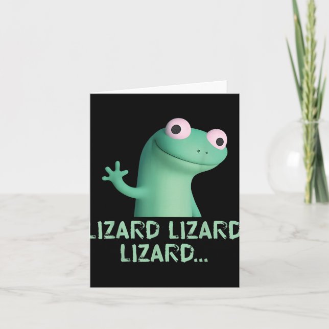 Lizard Lizard Lizard Funny Meme (2 Side)  Card (Front)