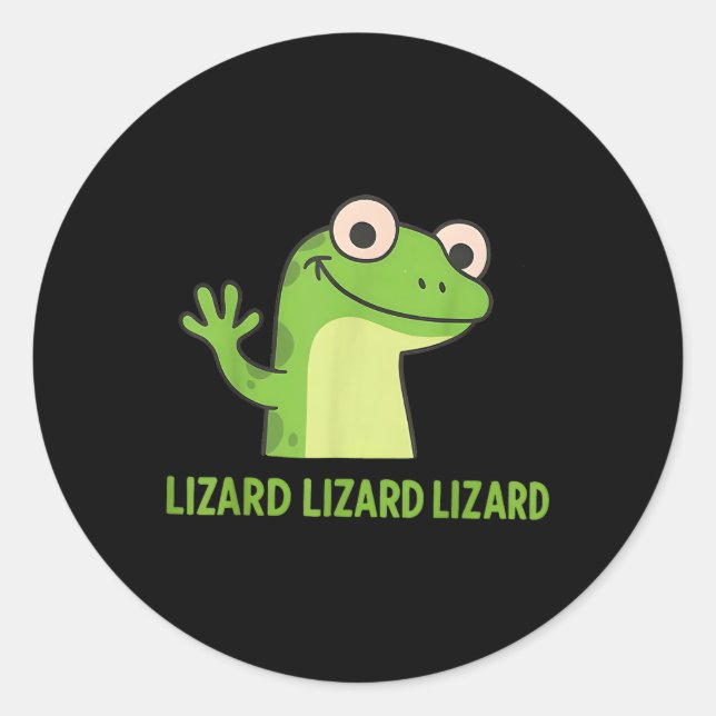 Lizard Lizard Lizard Funny Weirdcore Animal Meme G Classic Round Sticker (Front)