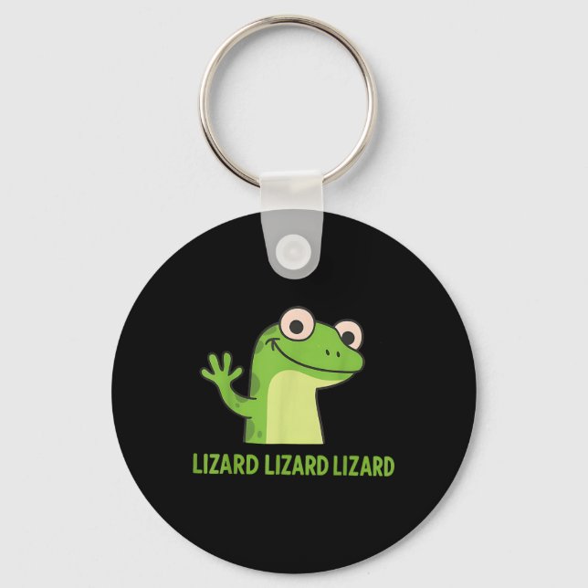 Lizard Lizard Lizard Funny Weirdcore Animal Meme G Key Ring (Front)