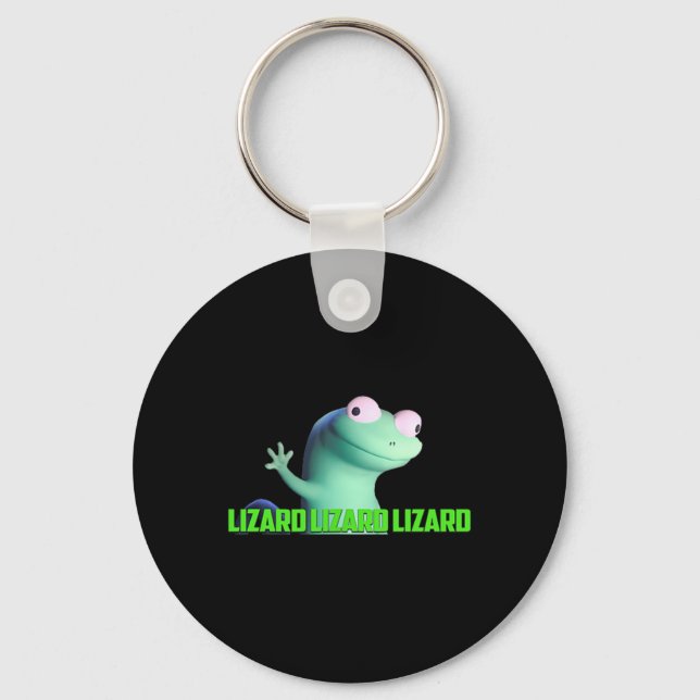 Lizard Lizard Lizard Funny Weirdcore Meme Viral Tr Key Ring (Front)