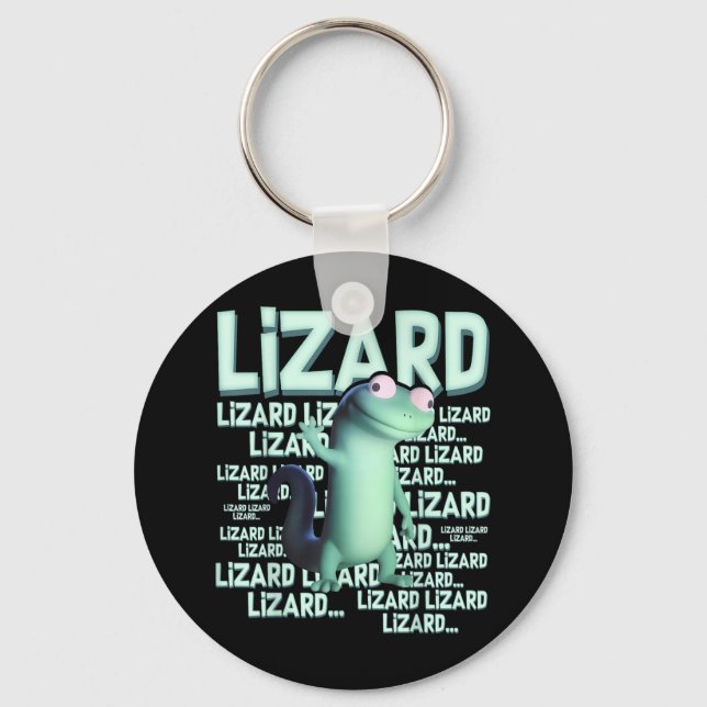 Lizard Lizard Lizard Funny Weirdcore Meme Viral Tr Key Ring (Front)