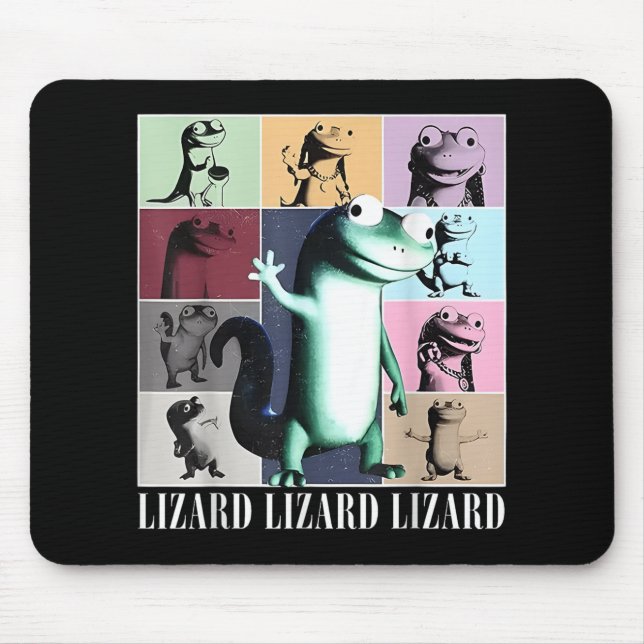 Lizard Lizard Lizard Meme Vintage Funny  Mouse Pad (Front)