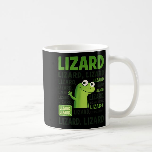 Lizard Lizard Lizard Shirt Funny Weirdcore Animal  Coffee Mug (Right)