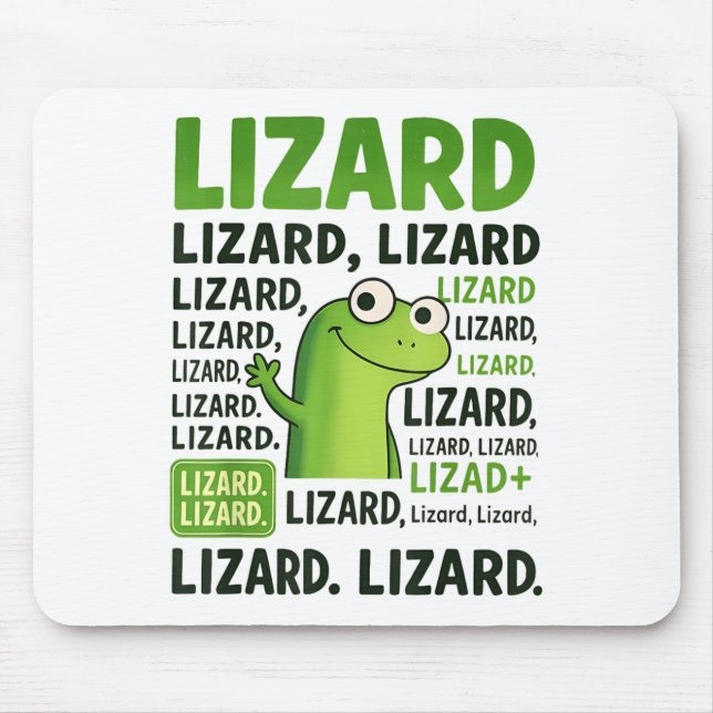 Lizard Lizard Lizard Shirt Funny Weirdcore Animal  Mouse Pad (Front)