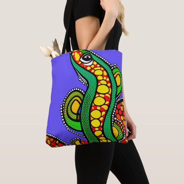 Lizard Love Tote Bag (Close Up)